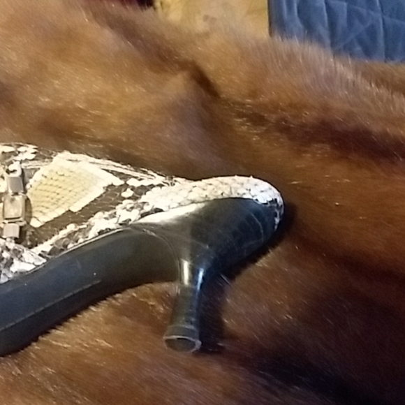 report tosh snakeskin mule